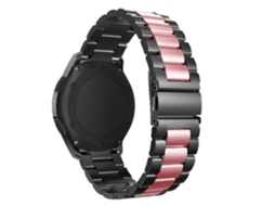 Bracelete Garmin Forerunner 220 Pulseira Aço Ajustável Preto e Rosa