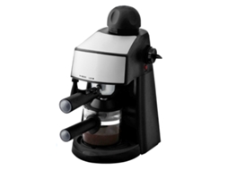 Máquina de café expresso KLACK com bico de vapor, 4 xícaras, aço inoxidável
