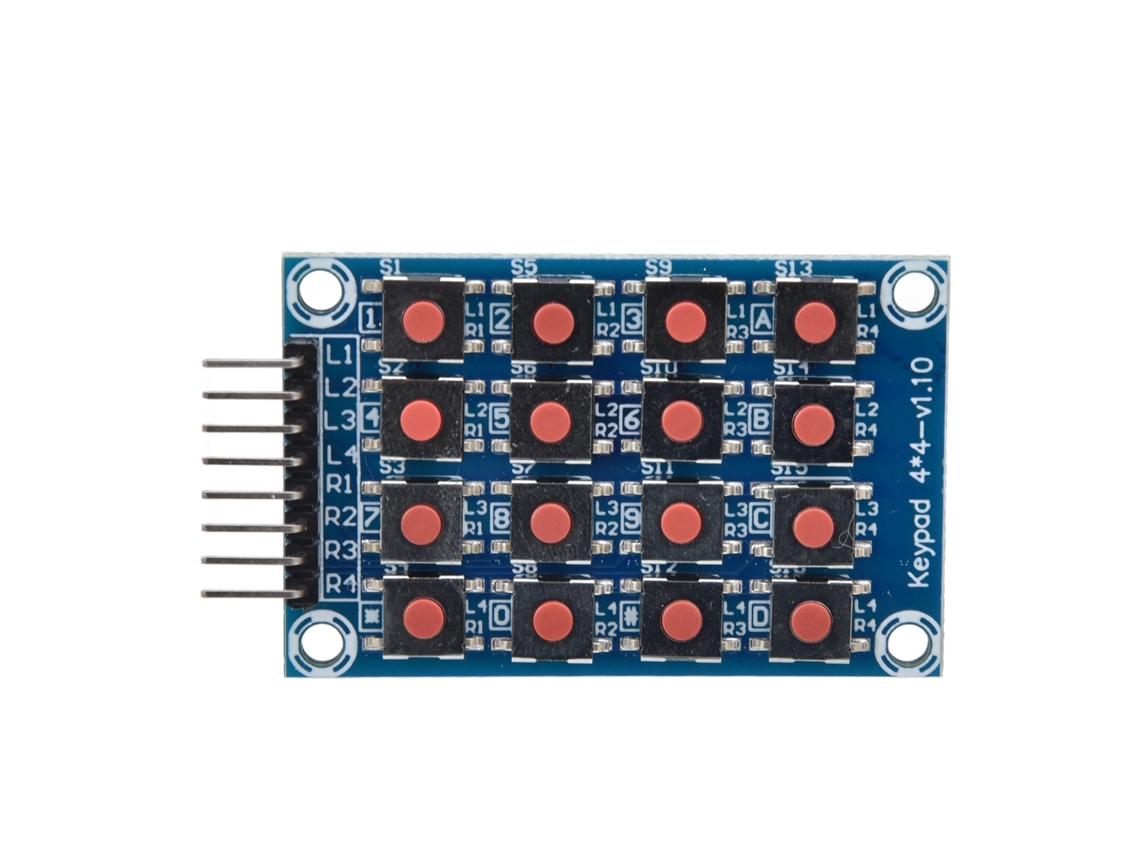 Módulo de Teclado 4x4 com 16 Botões Switch para Expansão Externa de Controle Elétrico de Mcu
