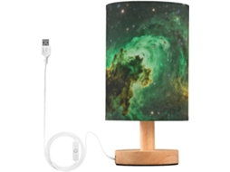 Green Universe Abajur De Mesa Para Banheiro Feminino Ambientes Internos Feito Lona Juta