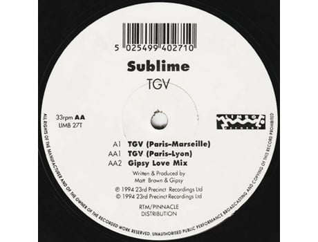 Vinil Tgv, Sublime Limbo Records