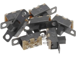 Interruptor Deslizante Spdt Ss12f15 50v 0, 5a, Preto, Com Alavanca De 4mm, Liga Desliga, Pacote Com 10 Unidades
