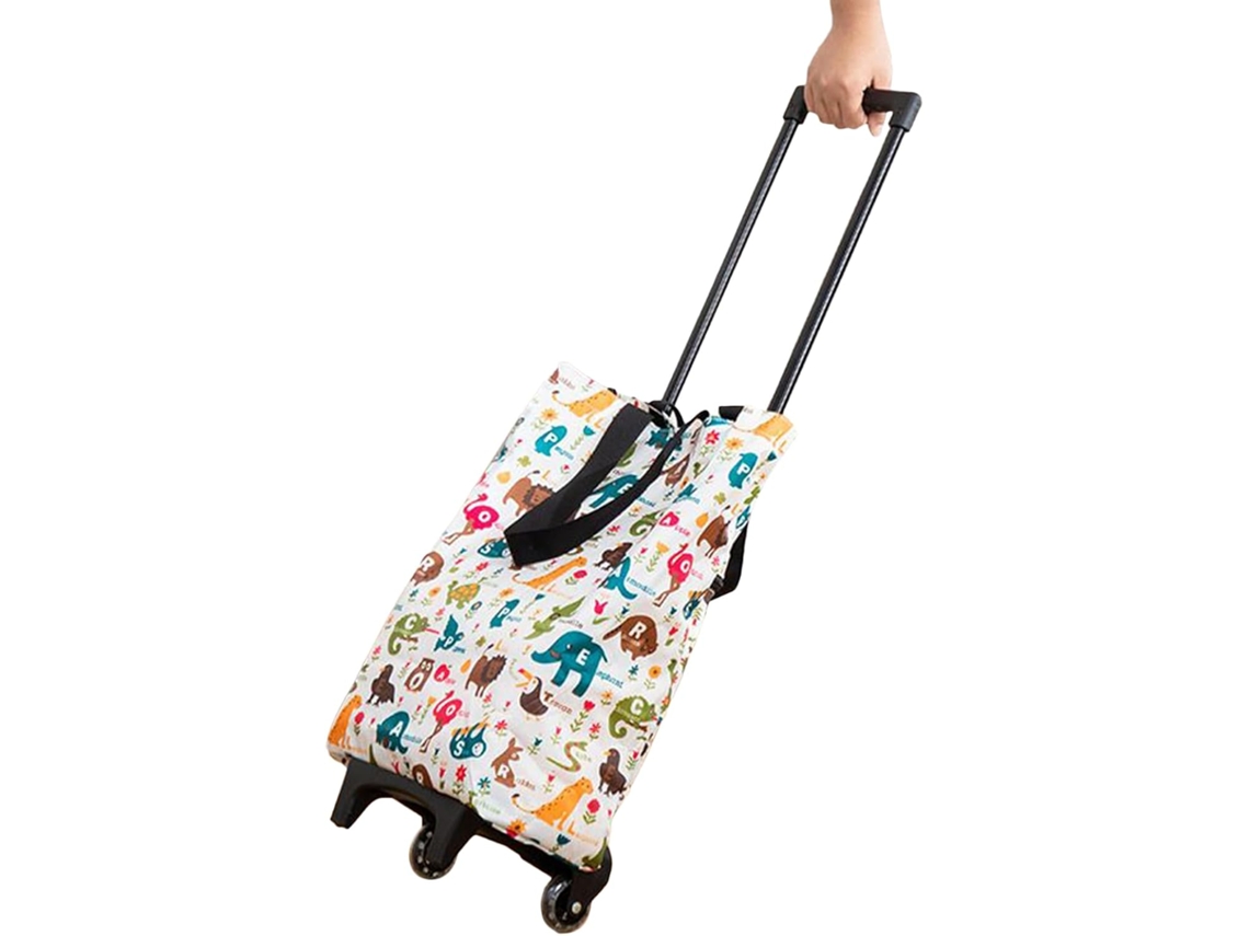 Carrinhos De Compras Grandes Com Rodas, Sacola De Compras Reutilizável, Para Viagens, Acampamentos, Praia, Compras,