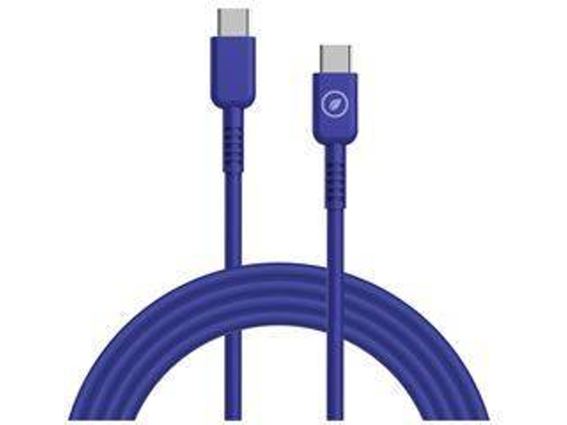 Cabo MUVIT USB-C a USB-C (3A/60W 1.2M Azul)