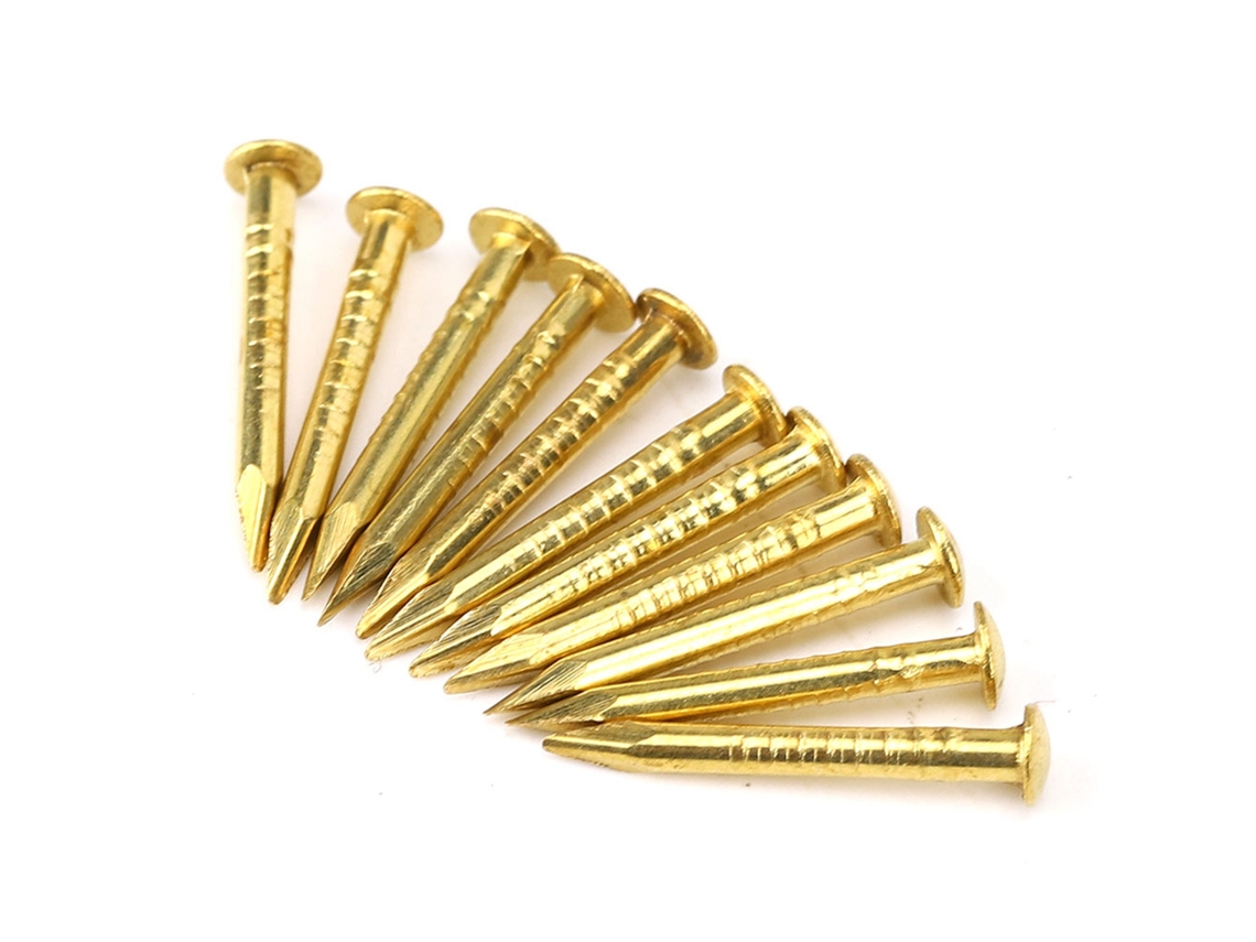 Conjunto De 100 Pregos De Cabeça Redonda Em Latão Para Dobradiças De Móveis, Com Comprimentos De 10 Mm, 15 Mm, 18 Mm E 22 Mm