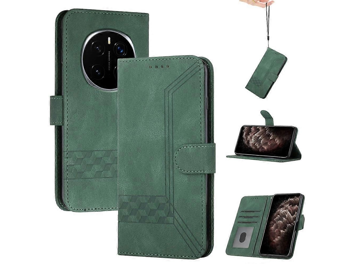 Capa De Celular De Couro Com Flip Cubic Skin Feel