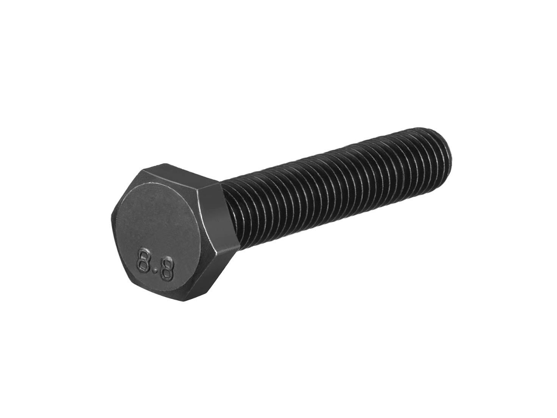 Fixação de parafusos com cabeça sextavada M8x40mm, aço carbono 8.8