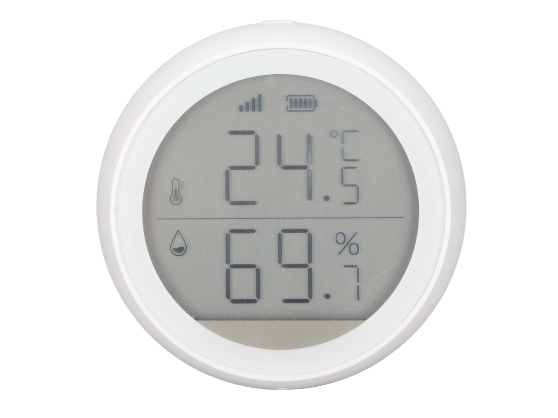 Sensor Inteligente Sem Fio Zigbee de Temperatura e Umidade Branco