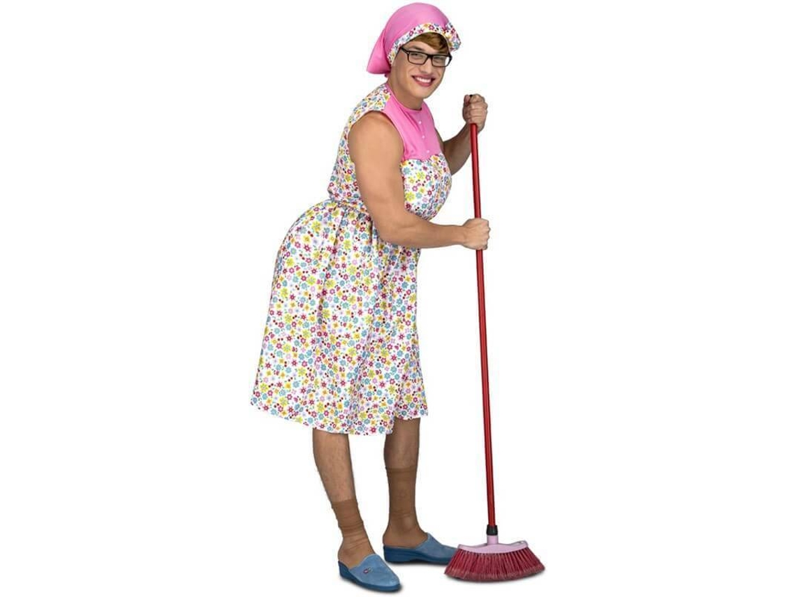 Fantasia - Mulher Dona De Casa - Vizinha Do 2º Andar - Inclui: Vestido, Lenço, Bumbum