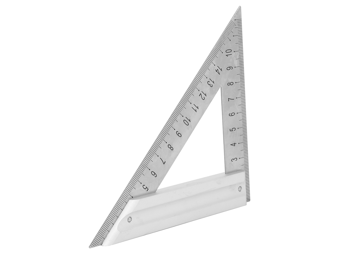 Laxiscreed Régua De 130mm Em Aço Inox, Triangular Com Ângulo De 90° Para Carpintaria