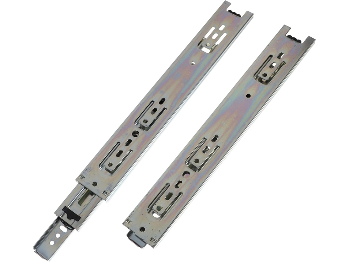 Conjunto De 2 Corrediças 30cm 12 Polegadas Para Gavetas Armários E Armazenamento, Em Aço Laminado A Frio Com