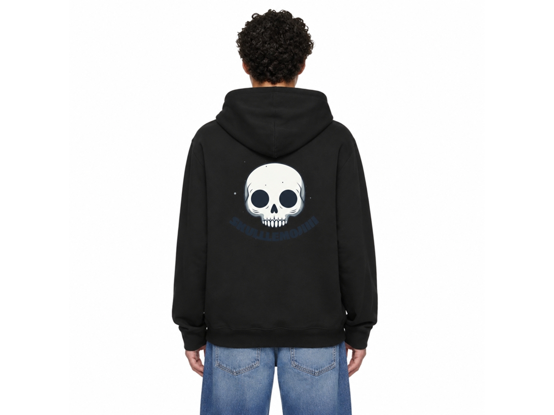 Rockinstone Skullllemojiiii! Moletom com capuz de estilo exclusivo de designer.