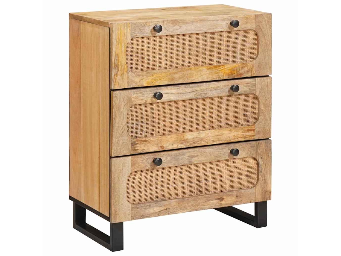 Vidaxl Buffet 60 X 33 X 75 Cm Madeira De Manga Maciça Castanho