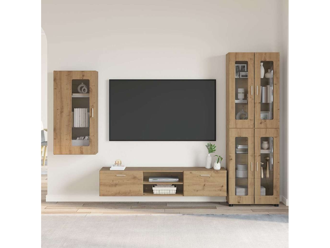 Vidaxl Conjunto De Móvel De Tv Florin 3 Unid. Carvalho Artesanal