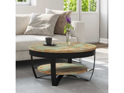 Vidaxl Mesa De Centro 65x32 Cm Madeira Reciclada Maciça