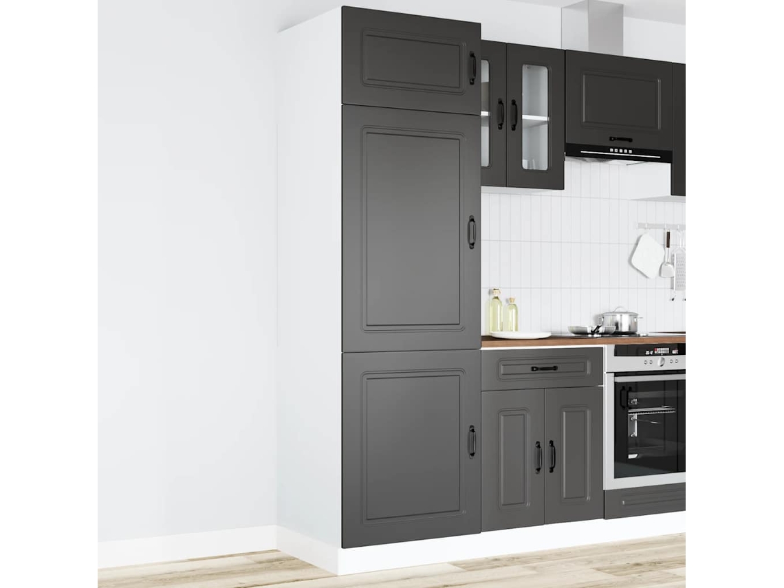 Vidaxl Armário De Cozinha Kalmar Derivados De Madeira Preto