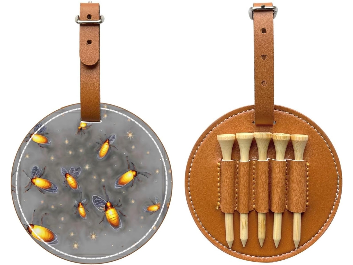 Bolsa para Guardar Tees de Golfe Fireflies, Preta. Fácil de Transportar e Mais Eficiente para Jogar Golfe.