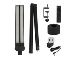 Lâmpada de Mesa de Duas Cabeças com Pescoço de Ganso 24w Led Proteção Ocular para Trabalho e Leitura