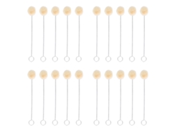 20 Piezas De Escova De Lã Bola - Ferramenta De Tingimento E Polimento De Couro Com Cabo De Metal Para Projetos Diy