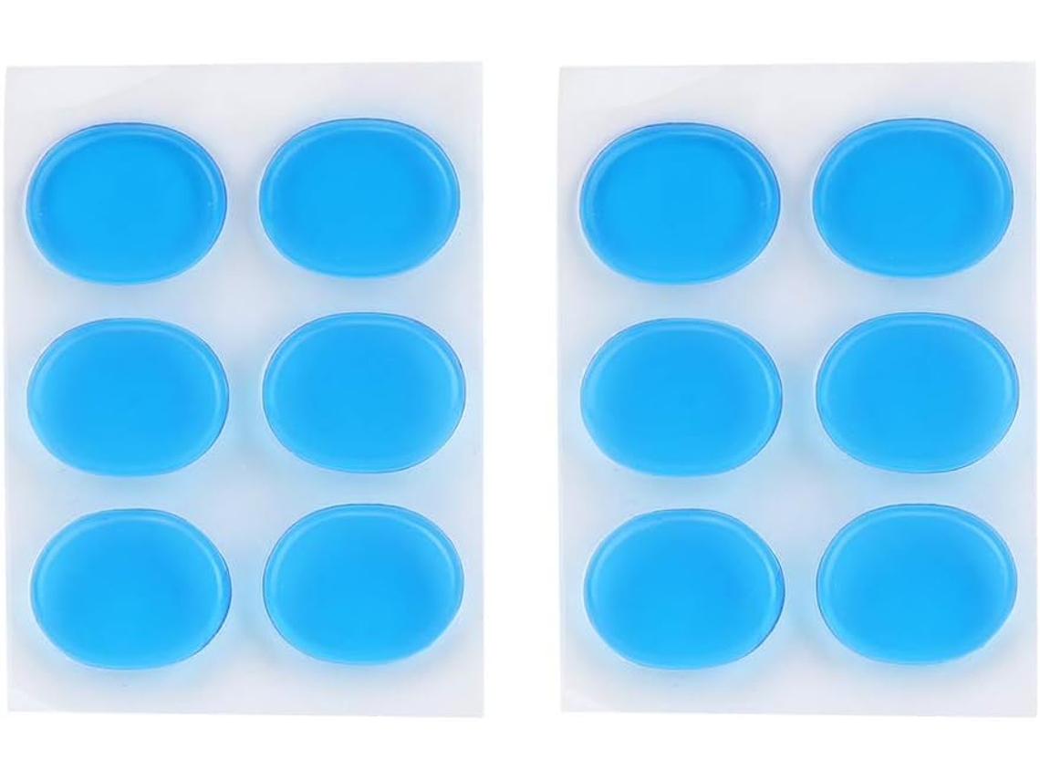 Embalagem Com 12 Almofadas De Silicone Para Bateria, Pontos