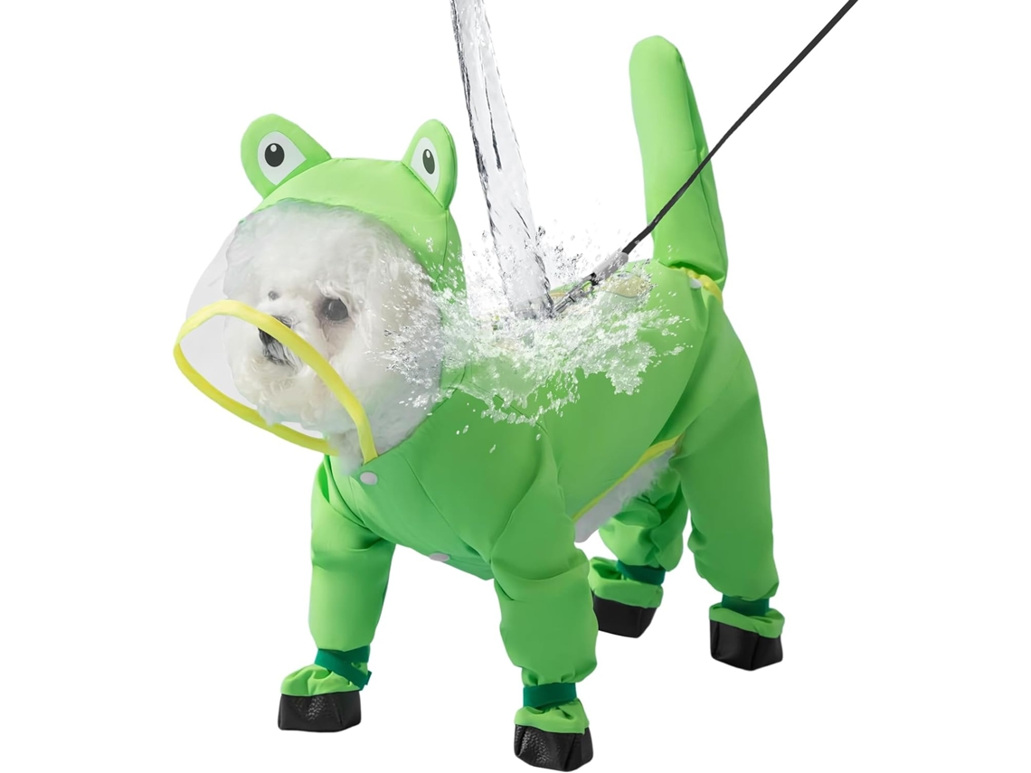 Capa De Chuva Cães Secagem Rápida Com Faixa Refletora