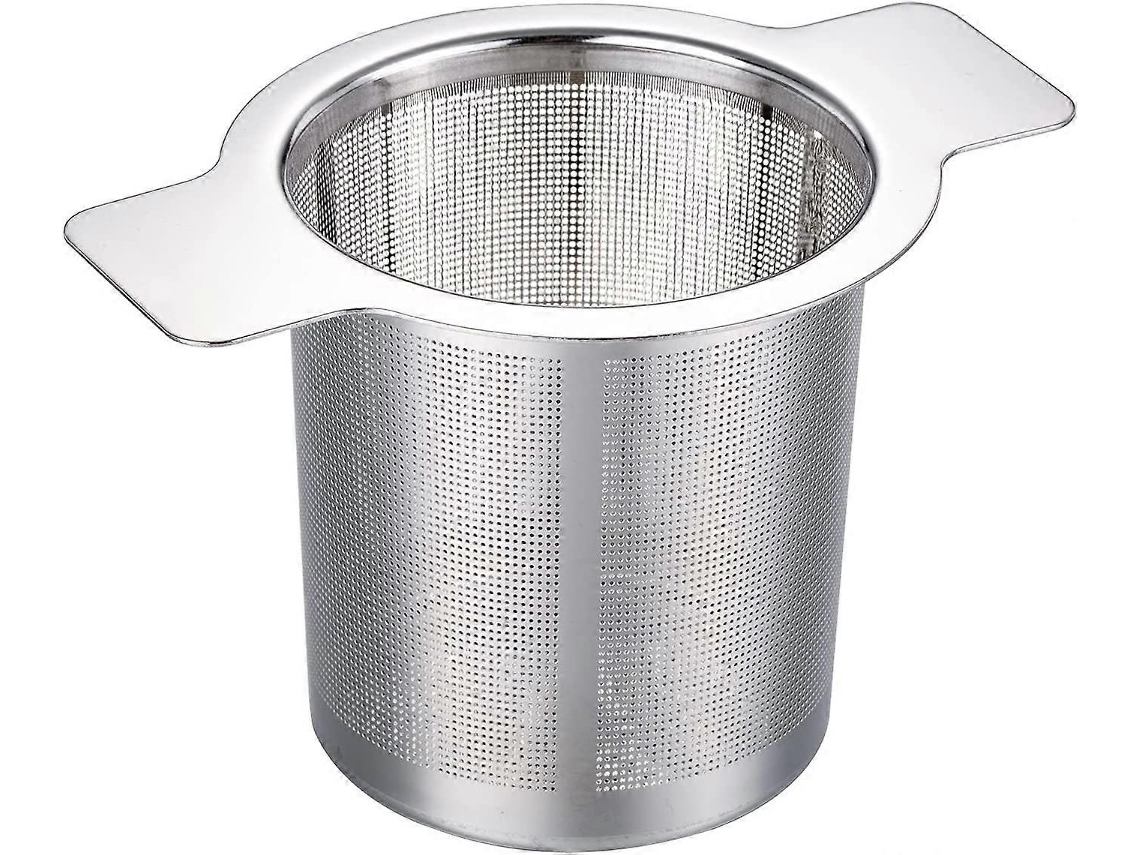 Colador de Té de Malla Ultra Fina Acero Inoxidable 304 para Té En Hoja Y Café Con Gran Capacidad Reutilizable