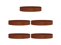 Anel Vaso 5 Pcs - Floreira Marrom 120 X 120 X 20 Cm HARLANV1