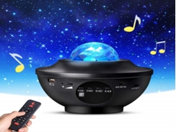 Projetor Lurelia Galaxy com Bluetooth Coluna, Controle Remoto, RGB, Céu Estrelado, Som Integrado, para Ambientes