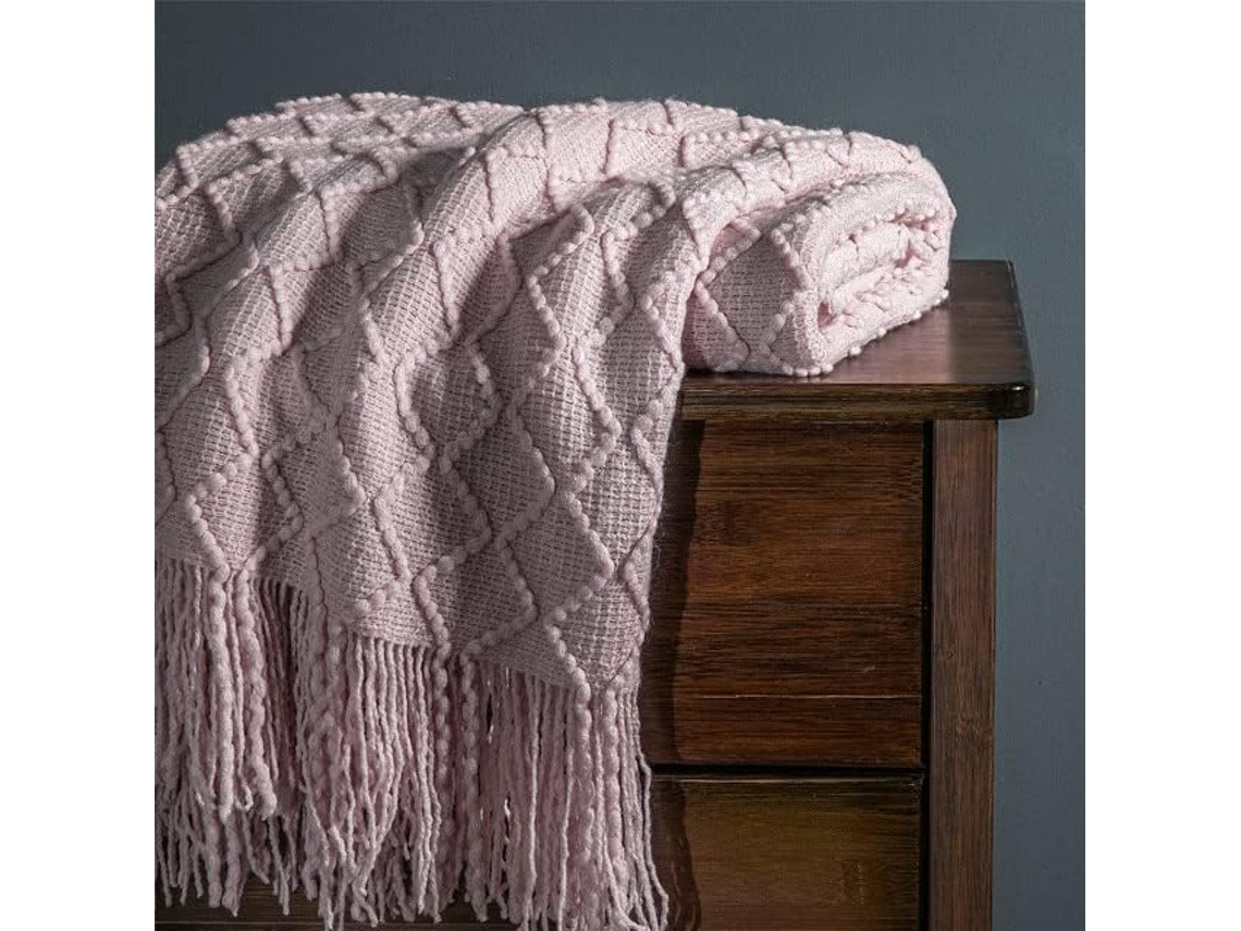 Manta de Tricô com Rosas para Sofá cama Mantas Decorativas Lã Cama Sofá Cochilo no Escritório Toalha Macia Est