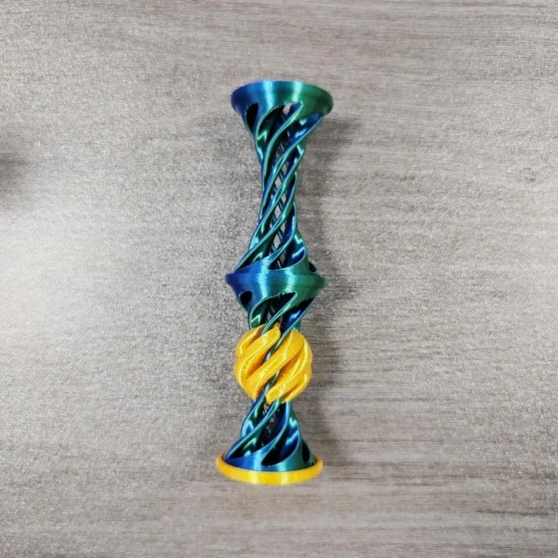 Brinquedo de Dedo Pirâmide Lançadora, Árvore Espiral, Enfeite Anti stress MDUG (azul)