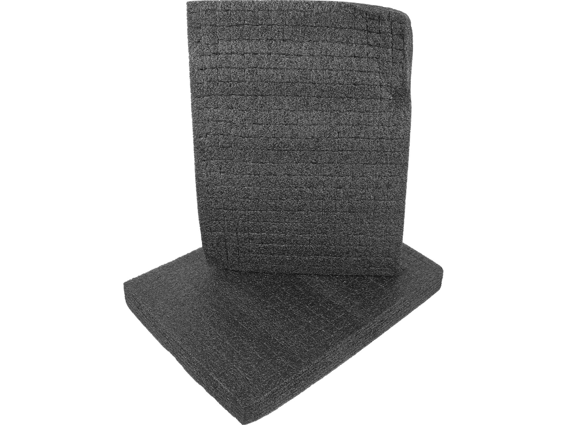 Reutilizáveis 2 Peças Boîte À Utils Inserts Mousse Noire Design Lignes Grille, Découpables Précisément
