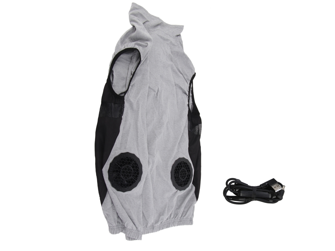 Chaleco Refrigerante Unisex 3 Niveles Ajustable Con 2 Ventiladores Malla Transpirable para Clima Caliente Talla L