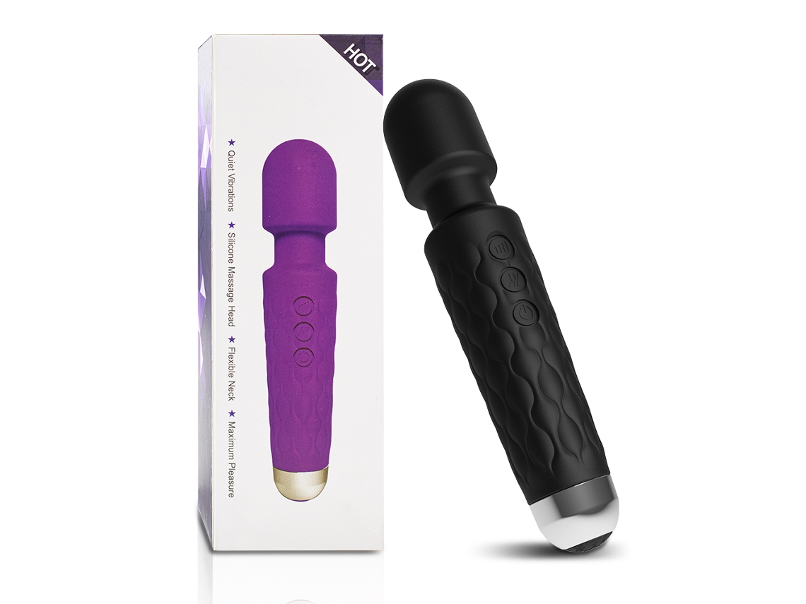 Vibrador em Formato de Varinha Mágica MDUG, Recarregável, Silicone, 20 Modos