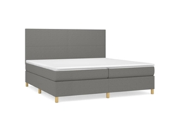 Box Spring Bed, Box Spring Beds Vidaxl Cinzeto Tecido (200 X 200 Cm)