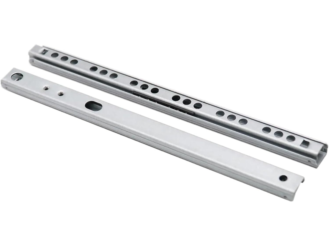 Corrediças Laterais Para Armário, 1par, Para Gavetas De 8a 16, 17mm De Largura, Duas Seções, Ultra Estreitas, Com