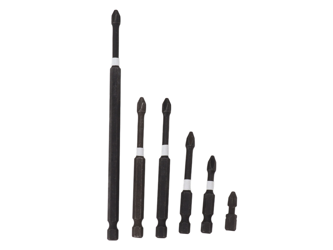 Laxiscreed Kit De 6 Pontas De Chave De Fenda Cruzada Em S2, Magnéticas E Antiderrapantes Para Uso Industrial
