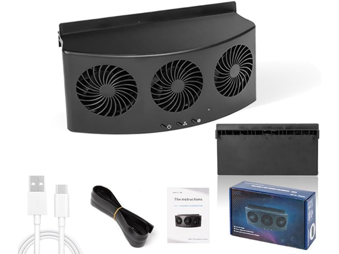 Ventilador Usb Para Carro, Para Resfriamento De Janelas, Ventilador Portátil Para Dissipação De Calor Em Veículos, Com