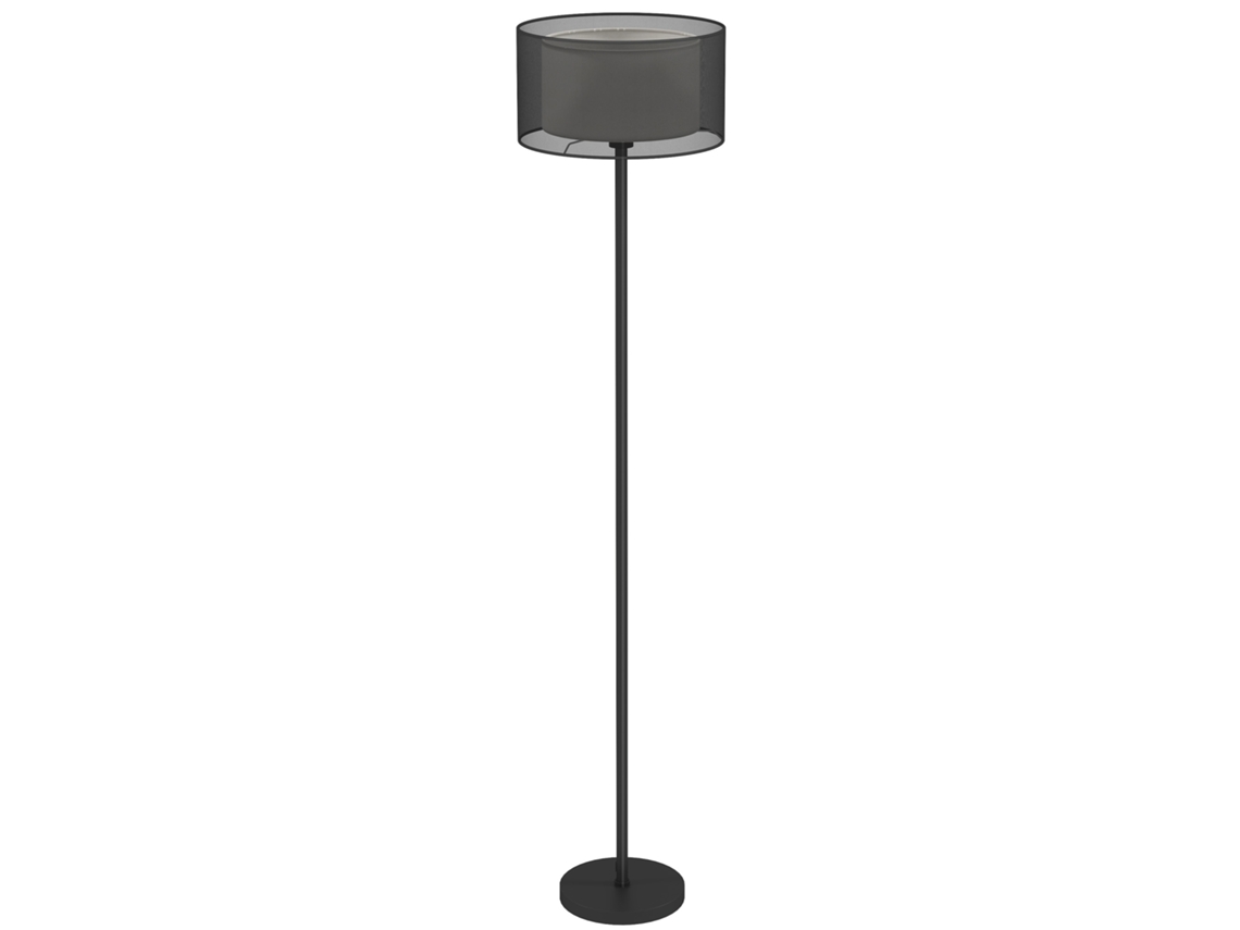 Abajur de Piso Preto (bicolor, Interruptor de Pé, Metal)