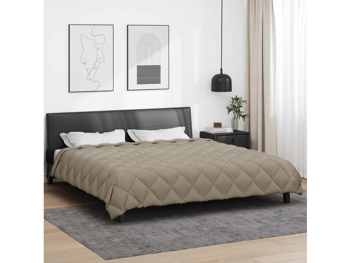 Vidaxl Edredom De Inverno 200 X 200 Cm 450 Gsm Cinzento-claro