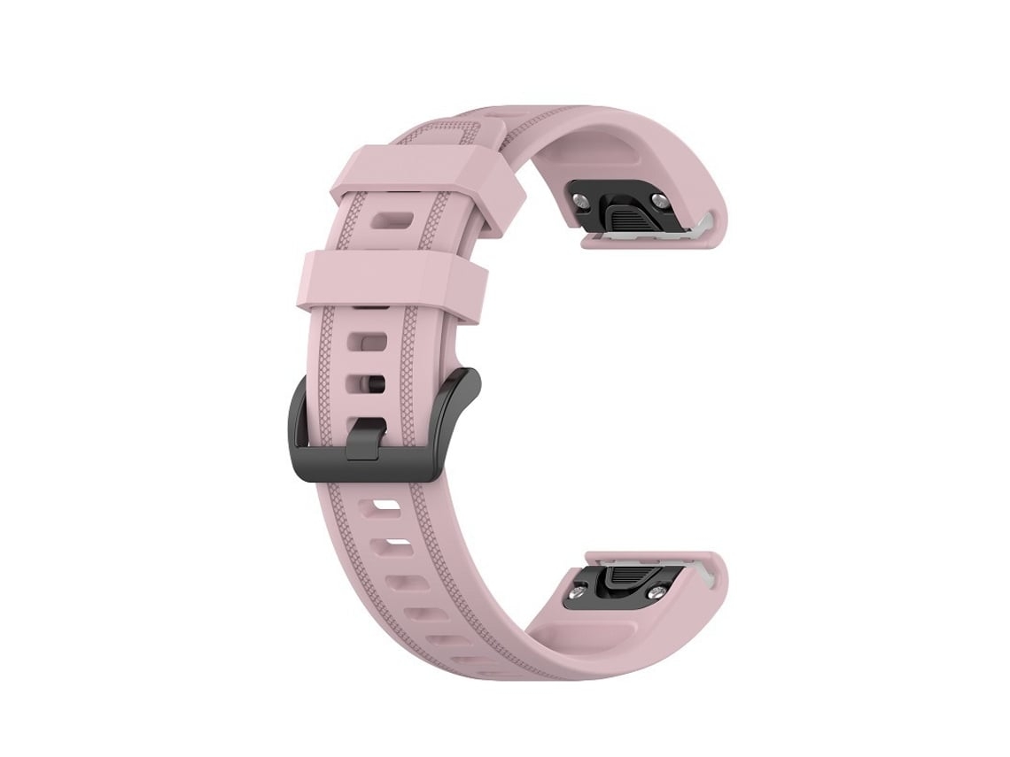 Lurelia Pulseira De Silicone À Prova D'água 22 Mm, Compatível Com Garmin Fenix 7/ 6/ 5, Ajuste Rápido, Rosa, Acabamento Moderno