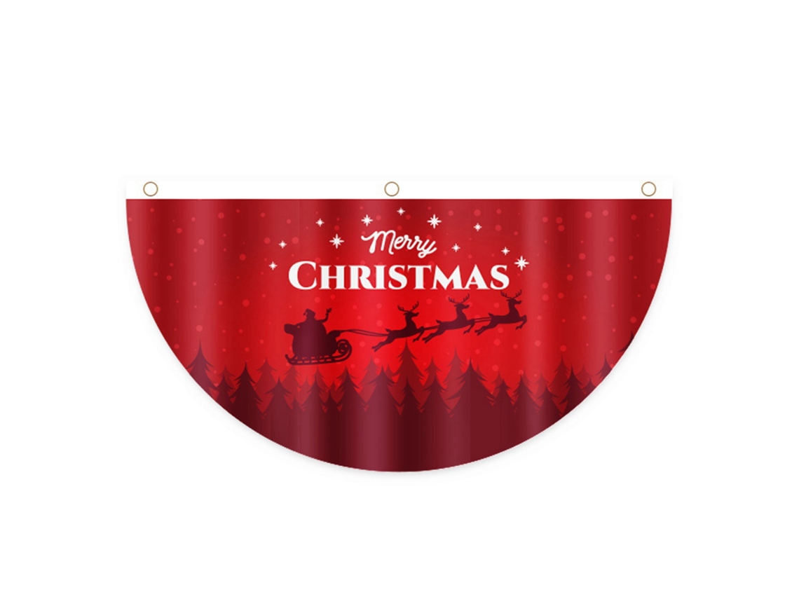 Bandeira De Natal Em Forma De Leque Para Exterior