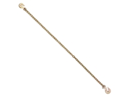 Corrente de Reboque G80 com 2 Ganchos Pressão Garfo, 1 Peça, 8 Mm X 433 Cm, Carga 2,22 Toneladas, Registro Resistente para Transporte Equipamentos