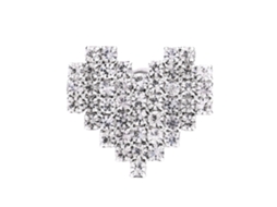 Brincos Pendentes Coração Strass