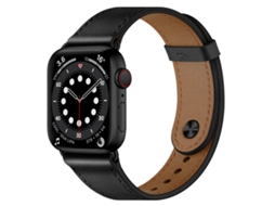Bracelete para Apple Watch 38/40/41mm Couro Genuíno Preto XIAOMOYU