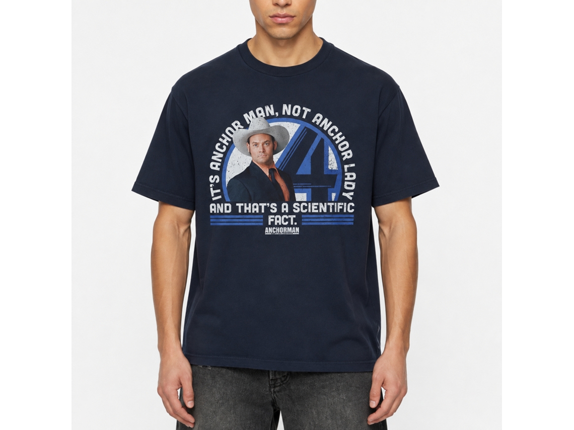 Rockinstone Anchorman Movie Not Anchor Lady Navy Adult T-shirt Size:l