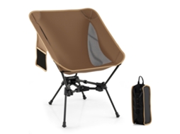 Cadeira de campismo ultraleve COSTWAY 150 Kg Oxford castanho