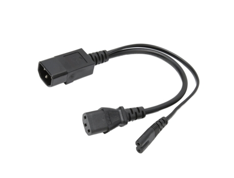 Iec320 C14 Mannelijk Naar C13 C7 Vrouwelijk Netsnoer 32 Cm Divisor de Água Iec320 Y-Splitter Divisor de Mesa 1 em 2 Unidades para Projetores Lâmpada