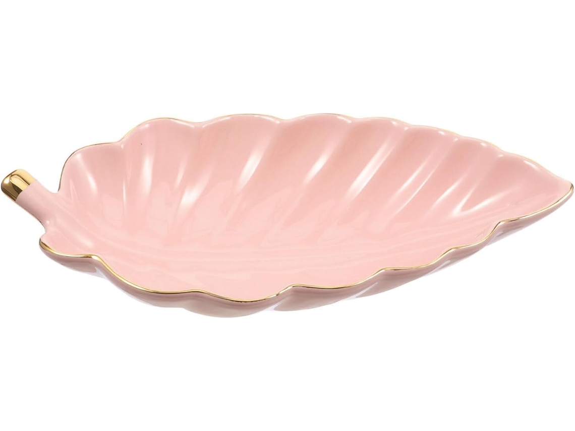 Bandeja De Cerâmica Rosa Para Joias, Estilo Nórdico, Porta-anéis, Porta-brincos