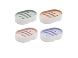 Conjunto 4 Caixas De Sabão Com Dreno Pp 13×8,5×3,5 Cm Dureforward