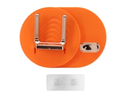 Prateleira para Secador de Cabelo de Parede, Sem Perfuração, com Armazenamento de Cabo, Laranja | S/MARCA